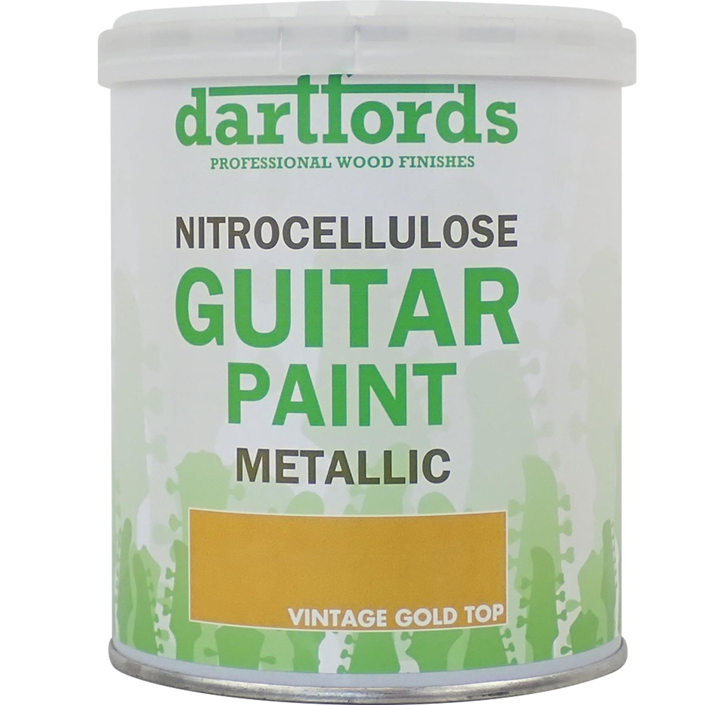 dartfords Vintage Gold Top Metallic Nitrocellulose Guitar Paint - 1 litre Tin
