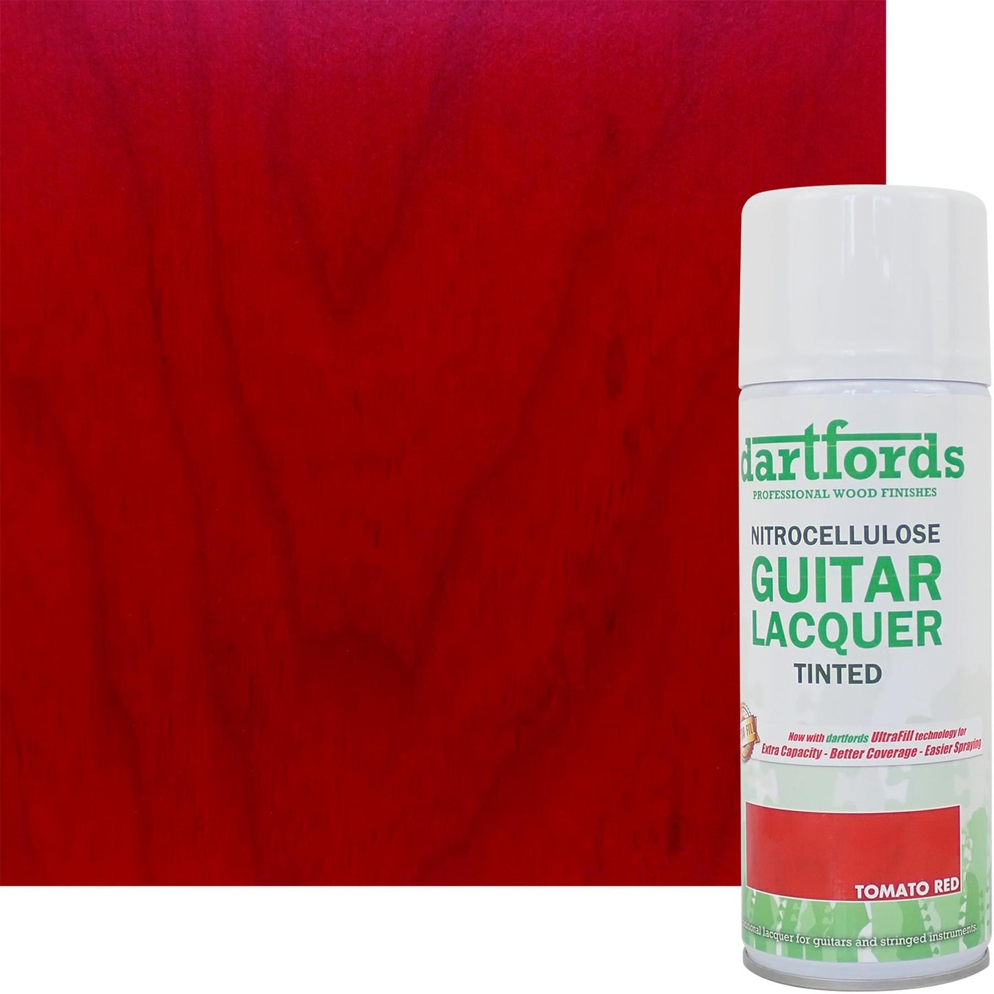 dartfords Tomato Red Nitrocellulose Guitar Lacquer - 400ml Aerosol