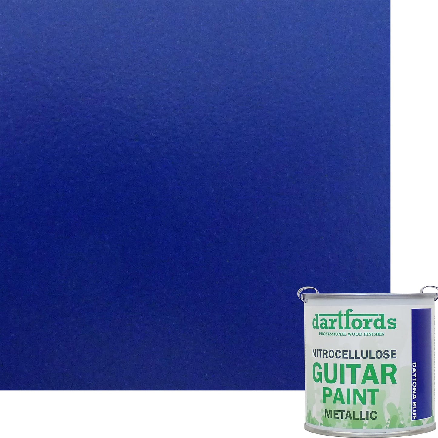 dartfords Daytona Blue Metallic Nitrocellulose Guitar Paint - 230ml Tin