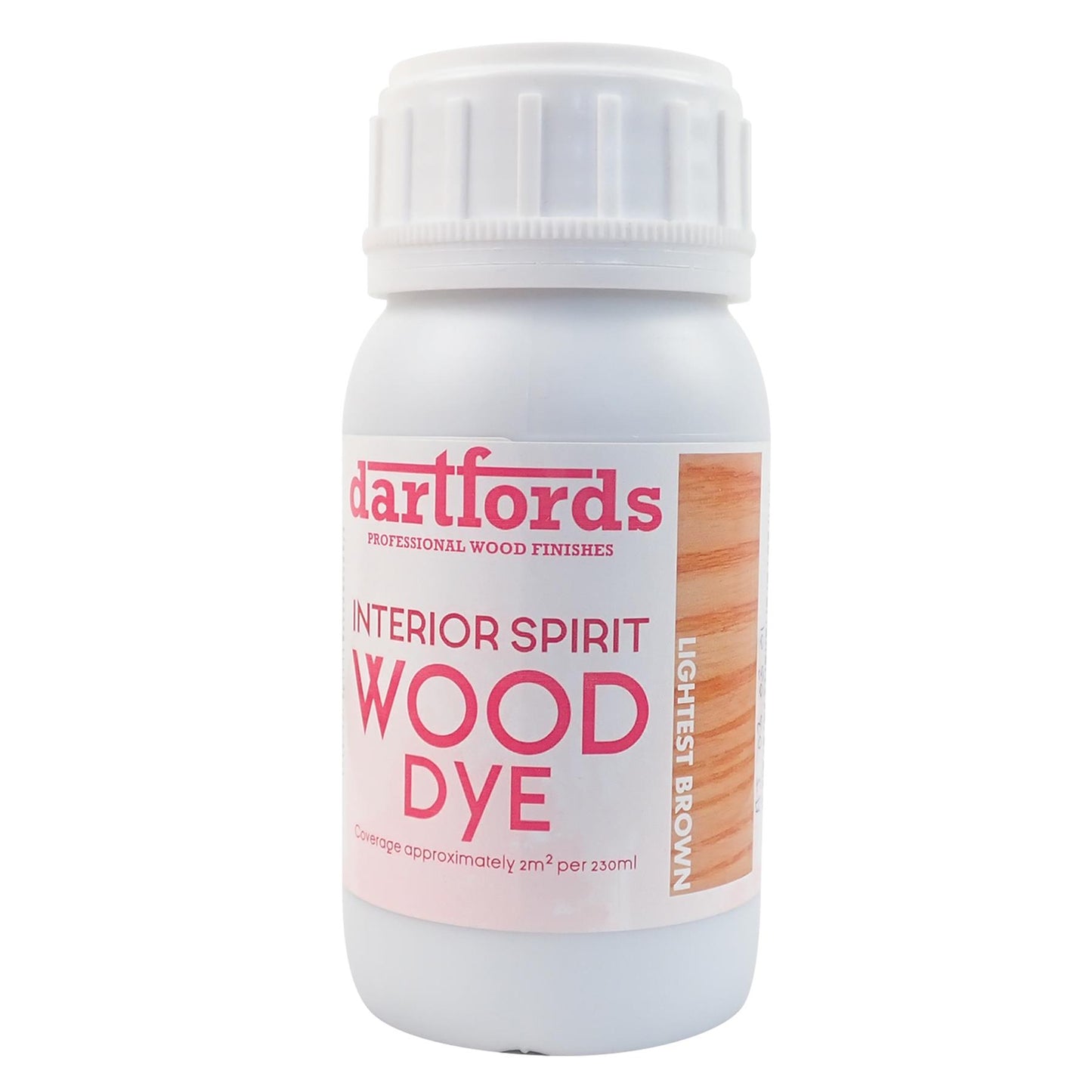 dartfords Lightest Brown Interior Spirit Based Wood Dye - 230ml Tin