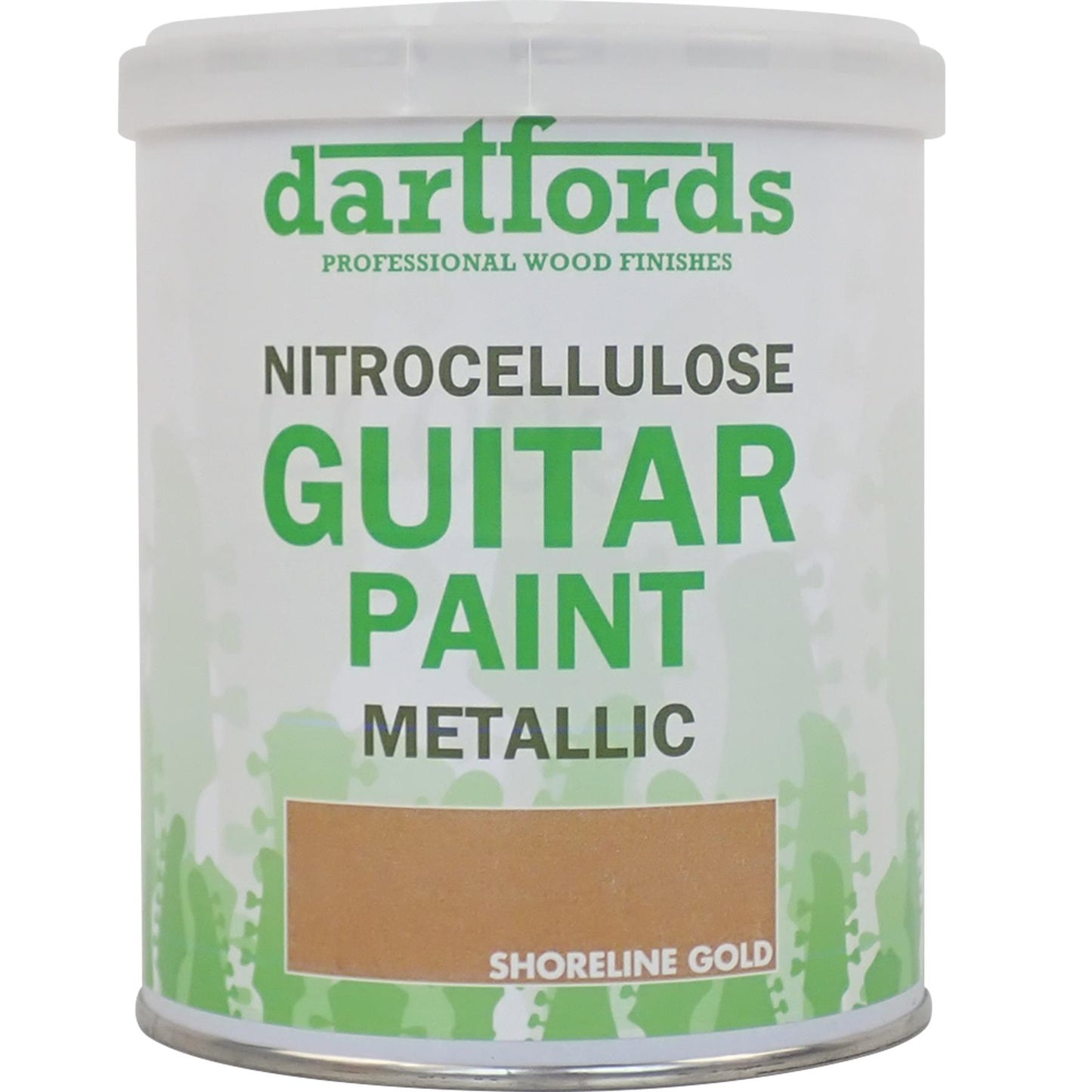 dartfords Shoreline Gold Metallic Nitrocellulose Guitar Paint - 1 litre Tin