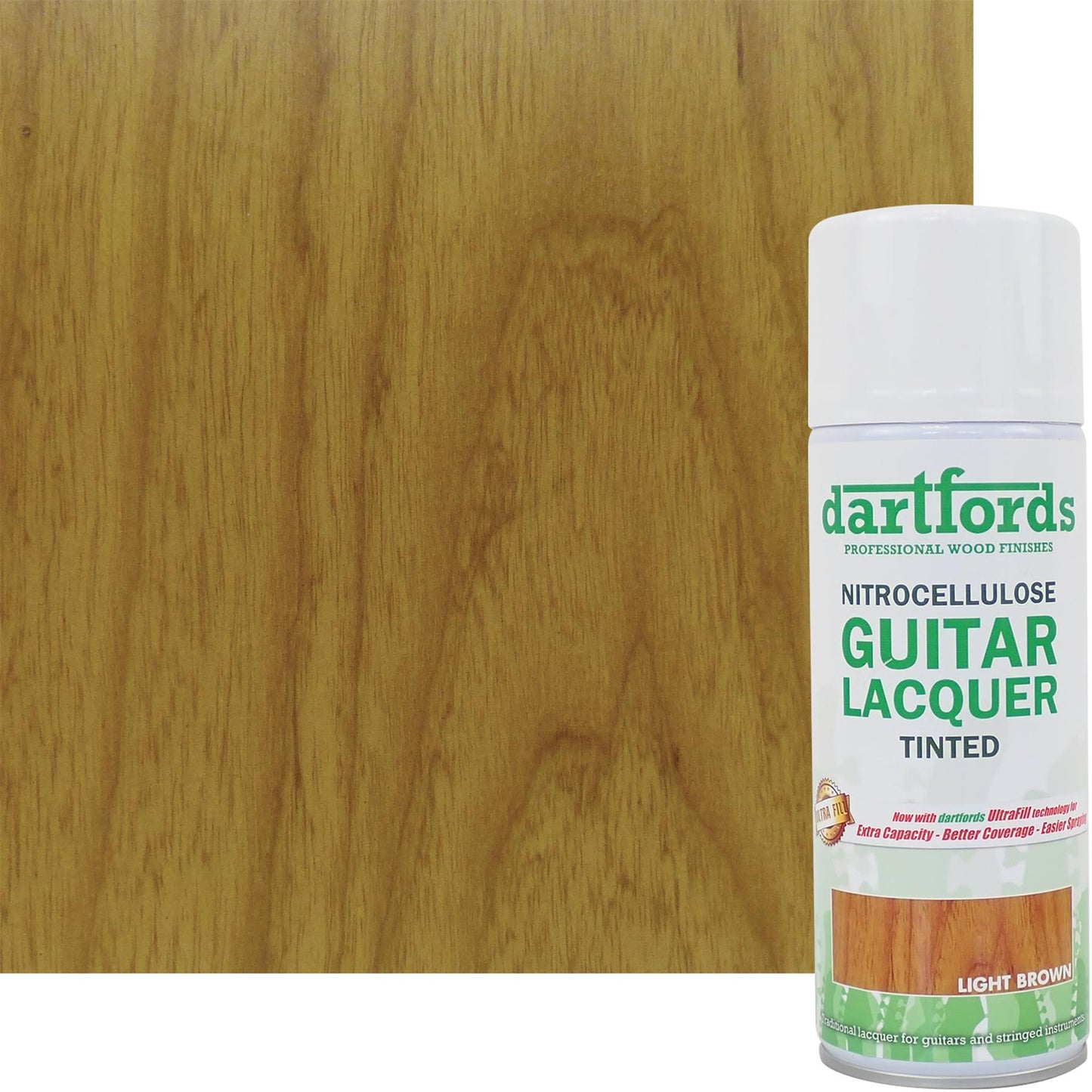dartfords Light Brown Nitrocellulose Guitar Lacquer - 400ml Aerosol
