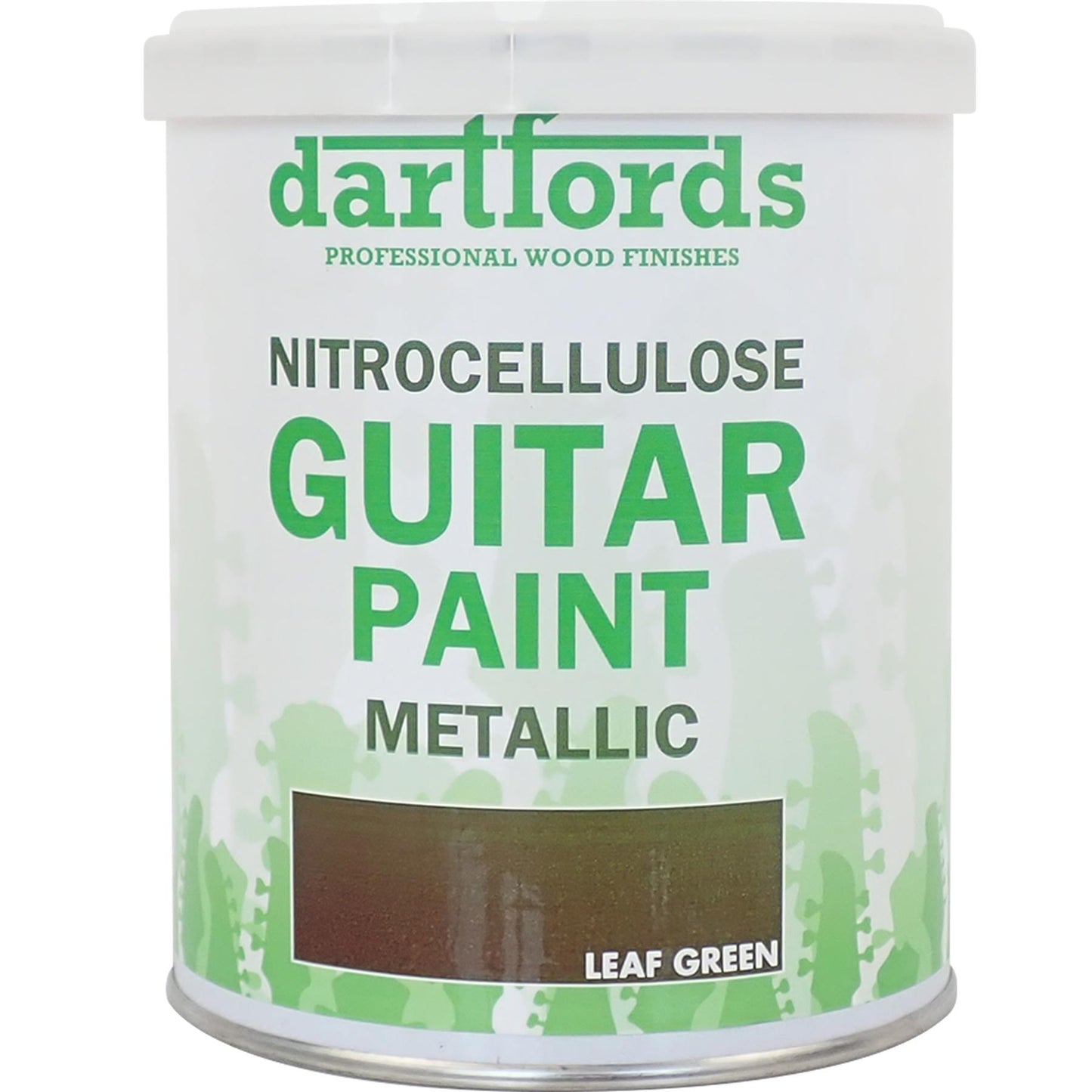 dartfords Leaf Green Metallic Nitrocellulose Guitar Paint - 1 litre Tin
