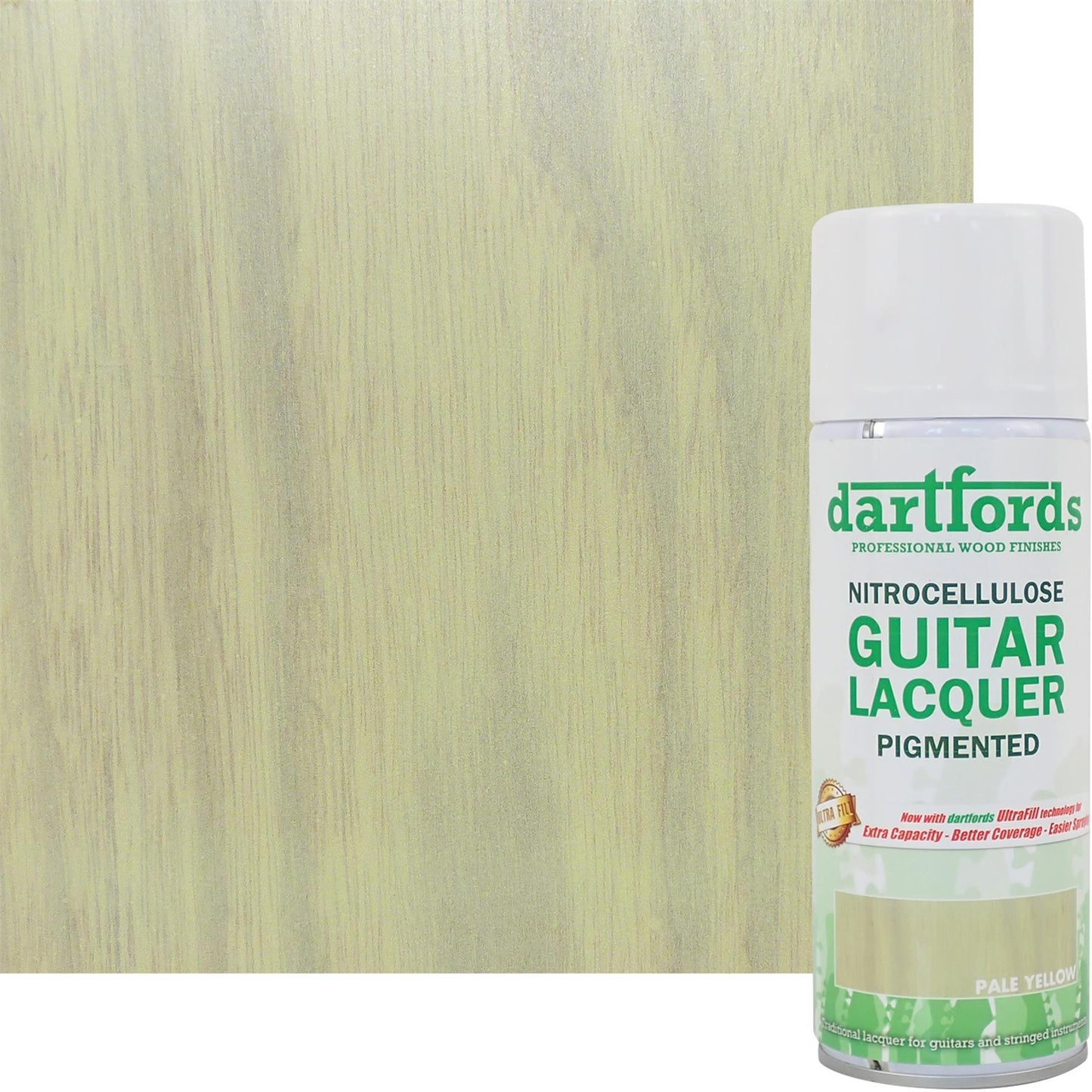 dartfords Pale Yellow Pigmented Nitrocellulose Guitar Lacquer - 400ml Aerosol