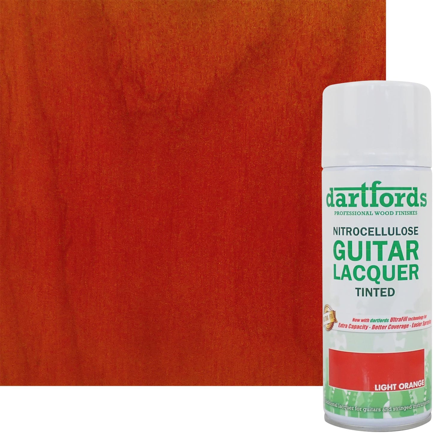 dartfords Light Orange Nitrocellulose Guitar Lacquer - 400ml Aerosol
