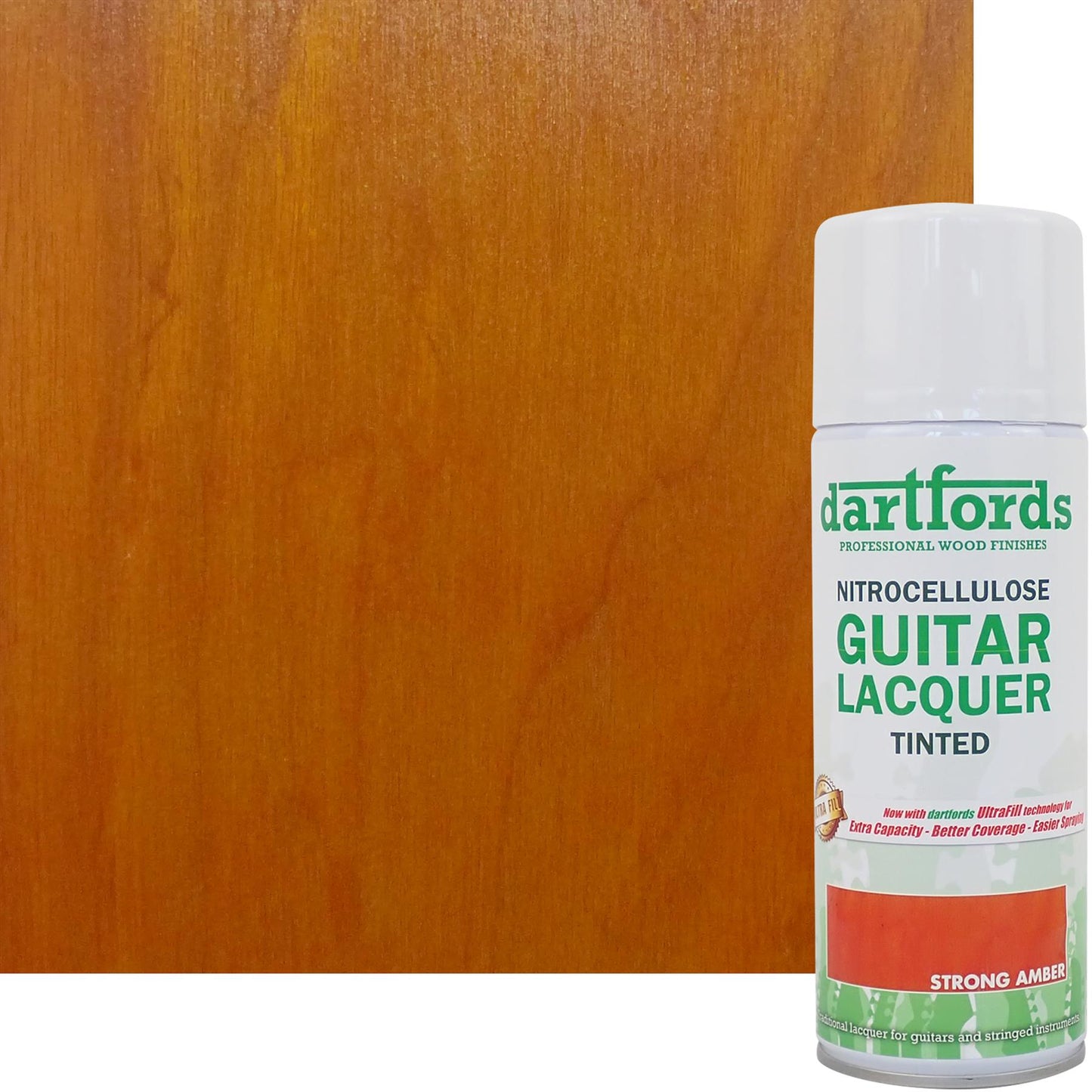 dartfords Strong Amber Nitrocellulose Guitar Lacquer - 400ml Aerosol