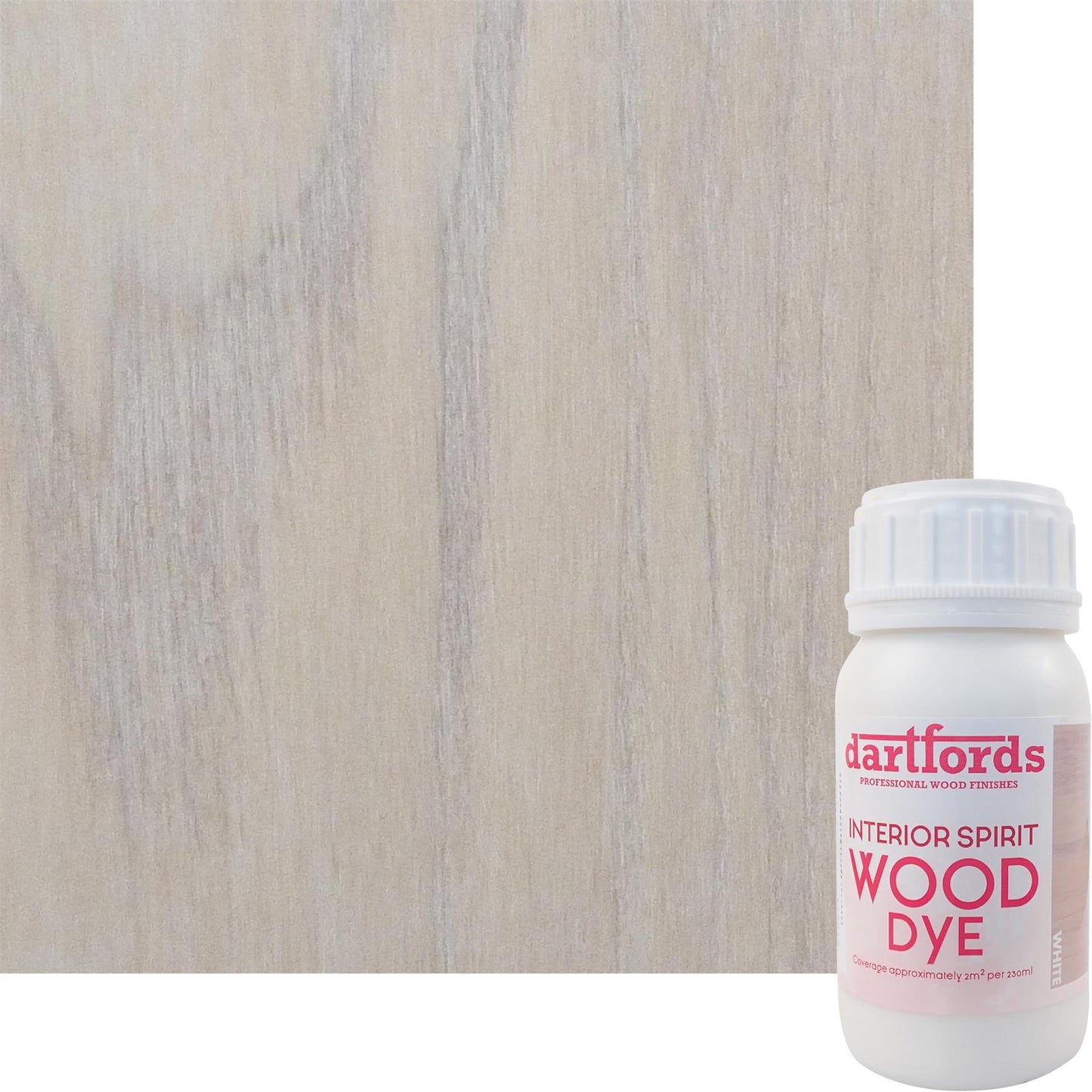 dartfords White Interior Spirit Based Wood Dye - 230ml Tin