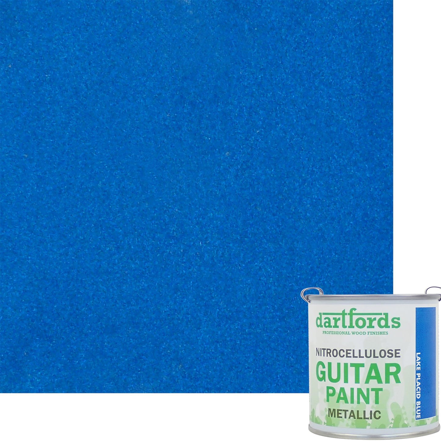 dartfords Lake Placid Blue Metallic Nitrocellulose Guitar Paint - 230ml Tin