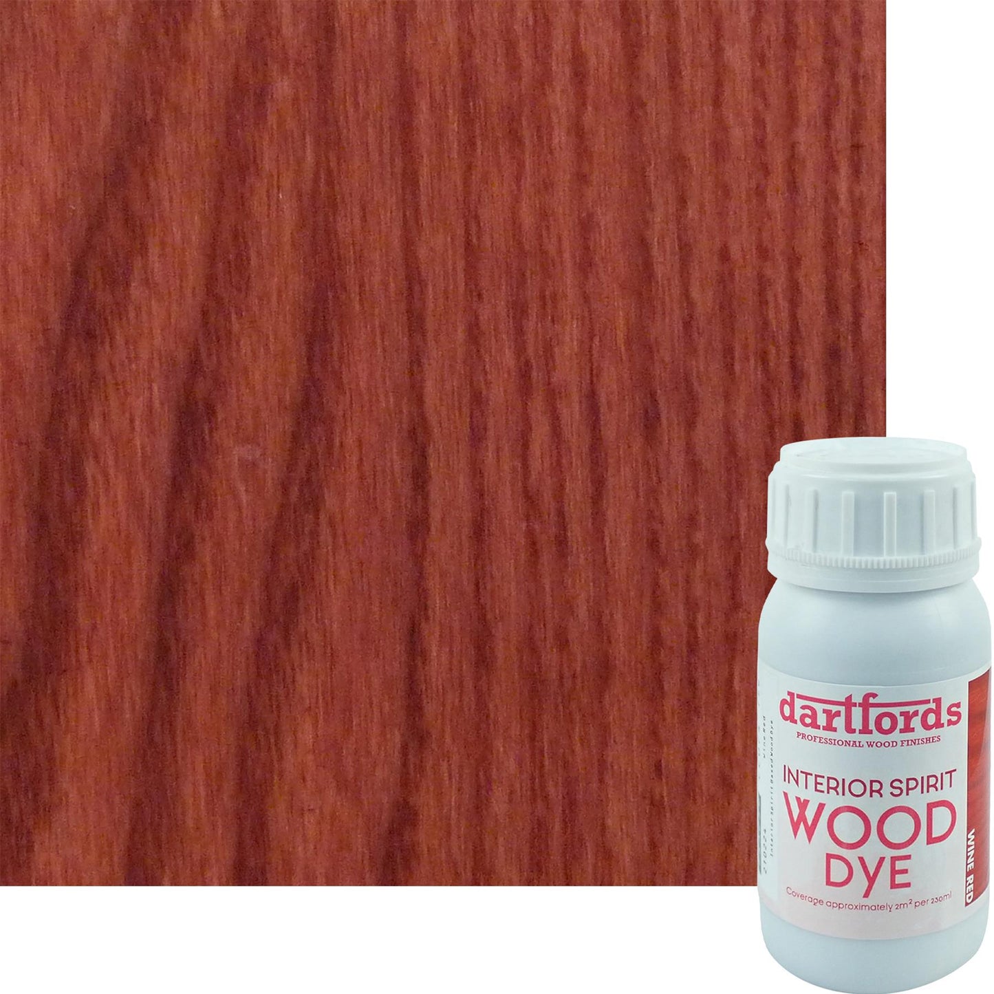 dartfords Wine Red Interior Spirit Based Wood Dye - 230ml Tin