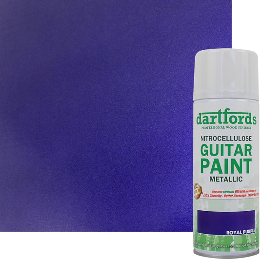 dartfords Royal Purple Metallic Nitrocellulose Guitar Paint - 400ml Aerosol