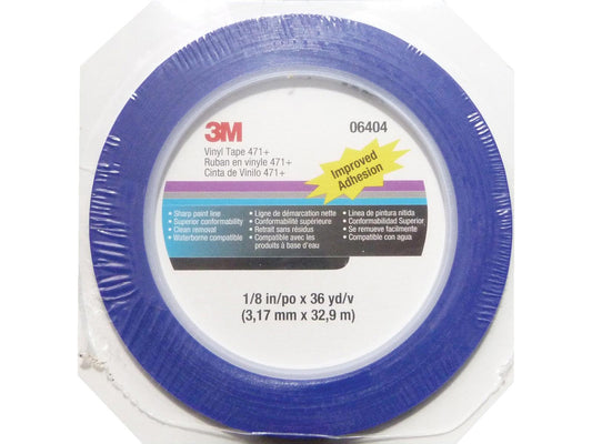 3M 6404 471 Fine Line Masking Tape - 55m x 3mm (180.4'x0.12")