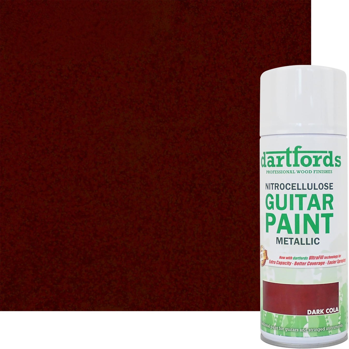 dartfords Dark Cola Metallic Nitrocellulose Guitar Paint - 400ml Aerosol