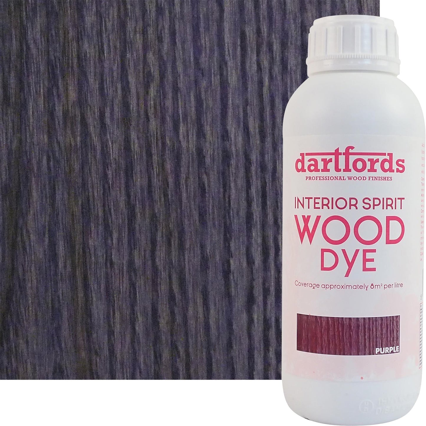 dartfords Purple Interior Spirit Based Wood Dye - 1 litre Tin