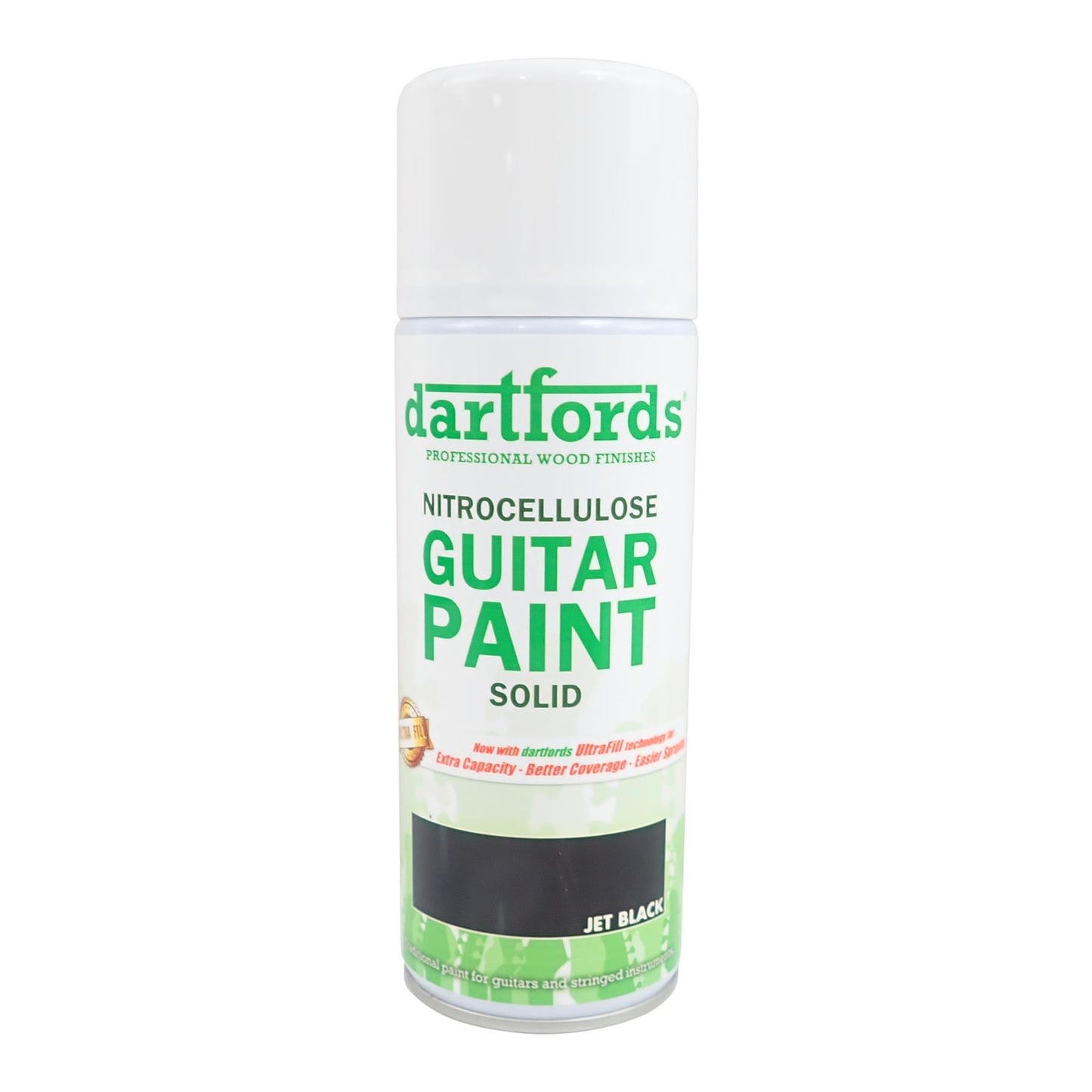 dartfords Jet Black Nitrocellulose Guitar Paint - 400ml Aerosol