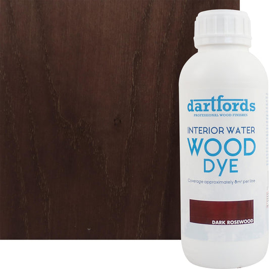 dartfords Rosewood Interior Water Based Wood Dye - 1 litre Tin