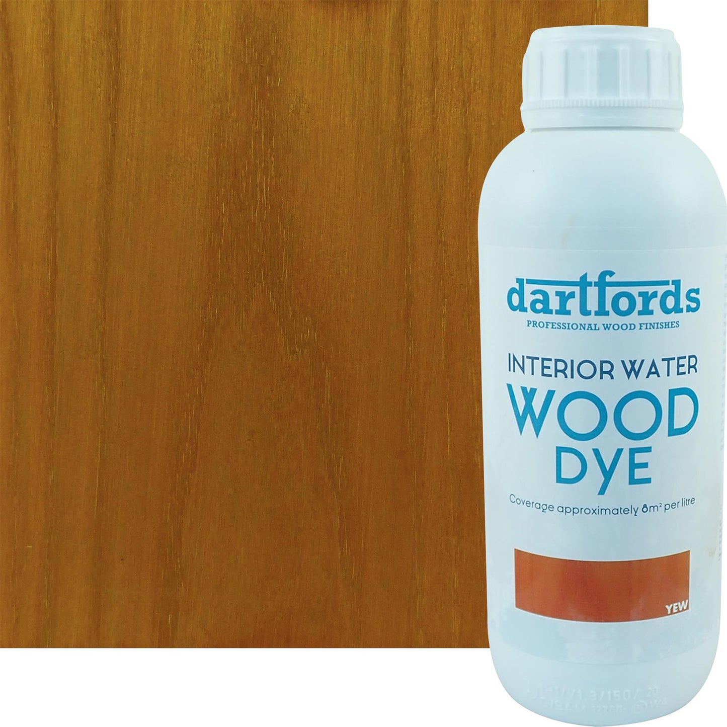 dartfords Yew Interior Water Based Wood Dye - 1 litre Tin