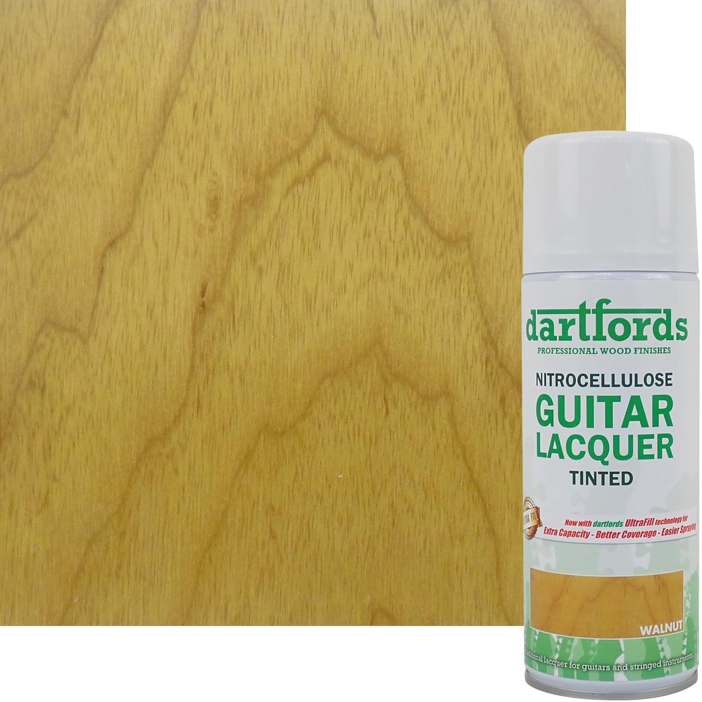 dartfords Tinted Walnut Nitrocellulose Guitar Lacquer - 400ml Aerosol