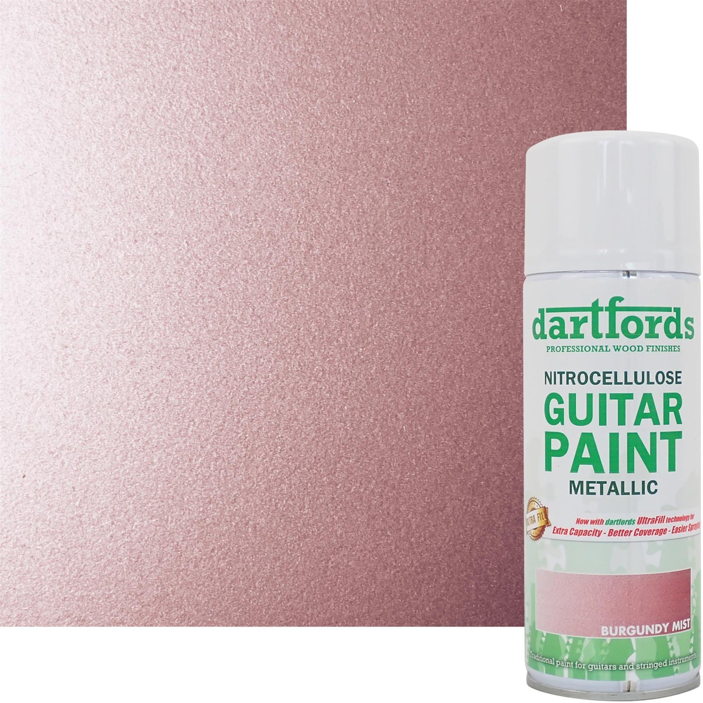 dartfords Burgundy Mist Metallic Nitrocellulose Guitar Paint - 400ml Aerosol