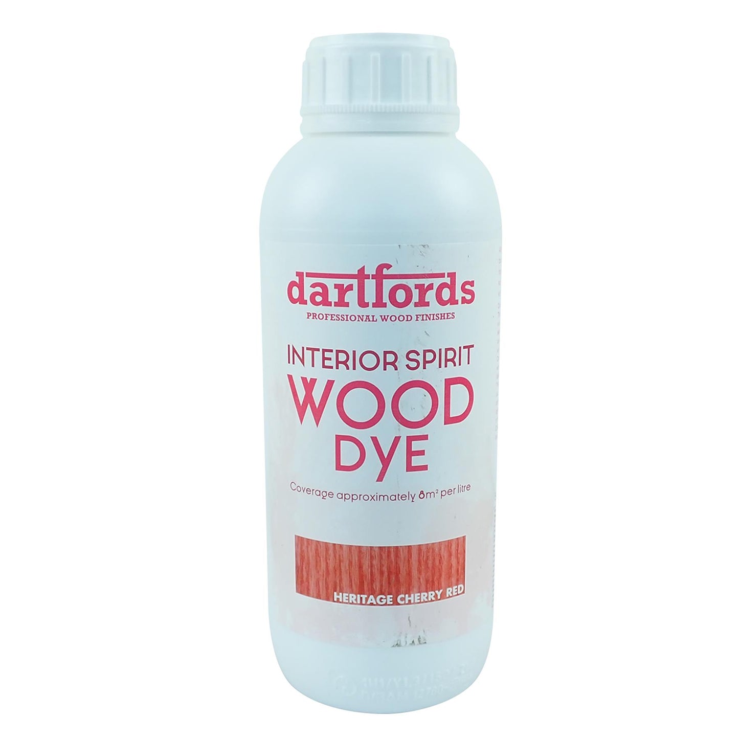 dartfords Heritage Cherry Red Interior Spirit Based Wood Dye - 1 litre Tin