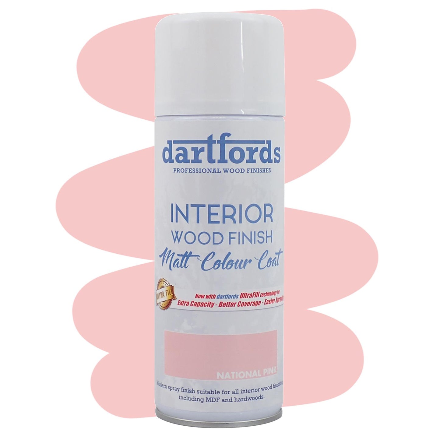 dartfords National Pink Matt Interior Wood Finish 400ml Aerosol