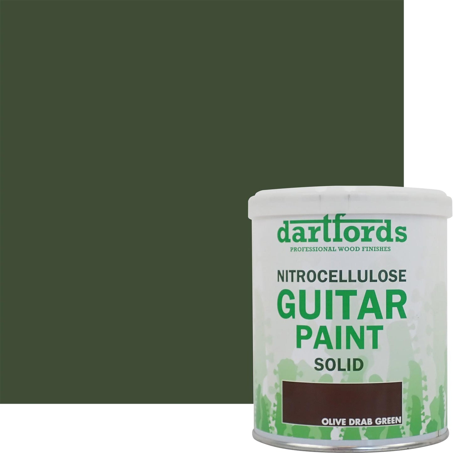 dartfords Olive Drab Green Nitrocellulose Guitar Paint - 1 litre Tin