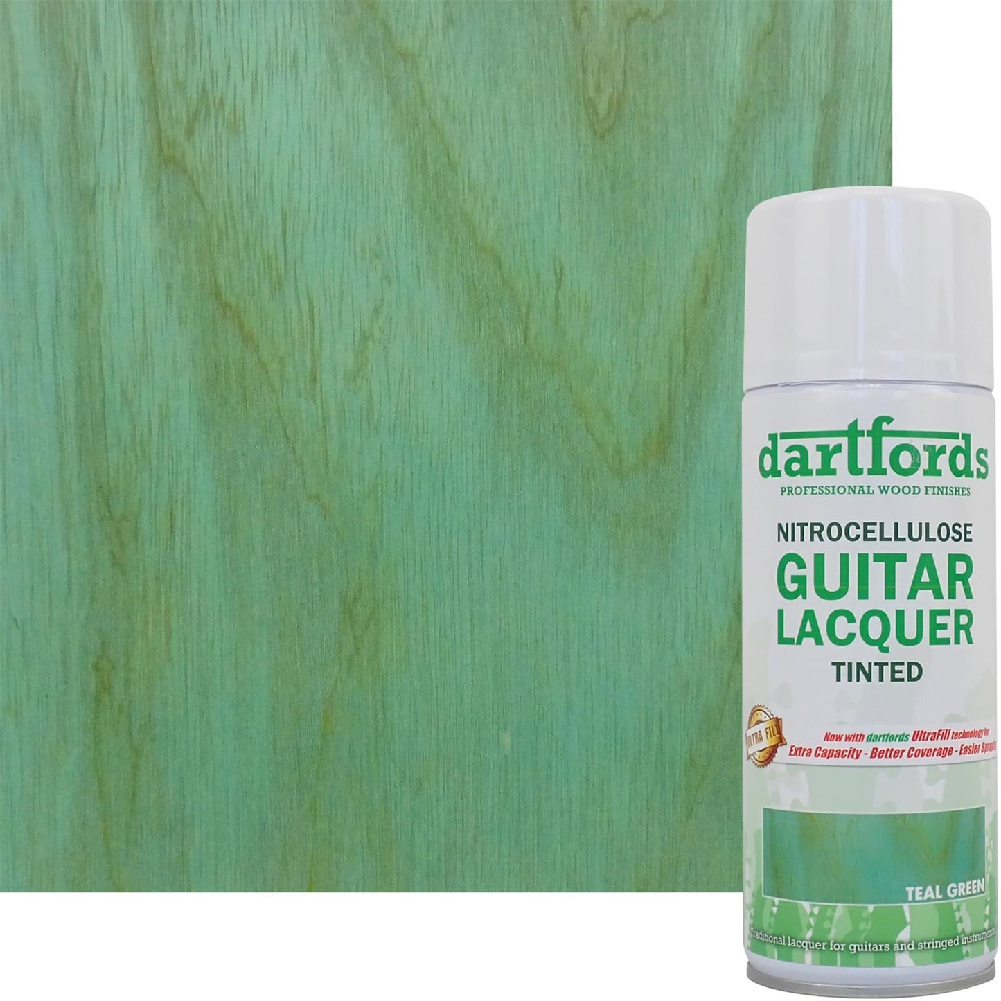 dartfords Teal Green Nitrocellulose Guitar Lacquer - 400ml Aerosol