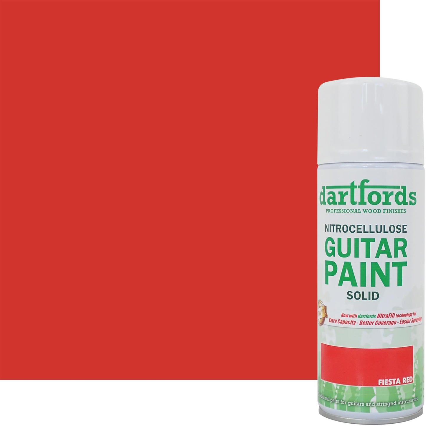 dartfords Fiesta Red Nitrocellulose Guitar Paint - 400ml Aerosol