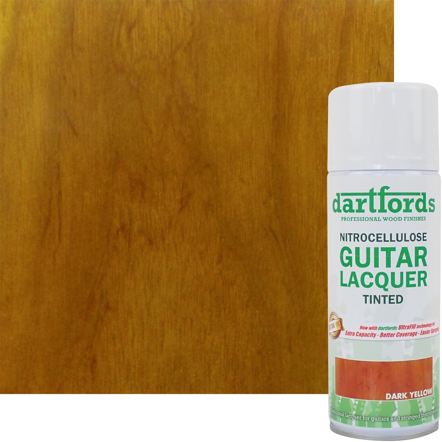 dartfords Dark Yellow Nitrocellulose Guitar Lacquer - 400ml Aerosol