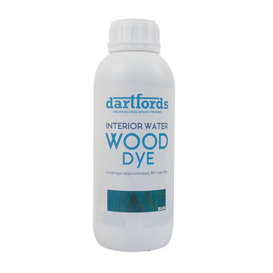 dartfords Blue Interior Water Based Wood Dye - 1 litre Tin