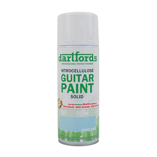 dartfords Sonic Blue Nitrocellulose Guitar Paint - 400ml Aerosol