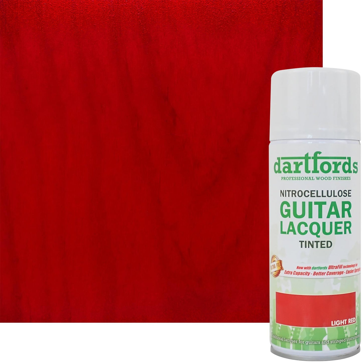 dartfords Light Red Nitrocellulose Guitar Lacquer - 400ml Aerosol