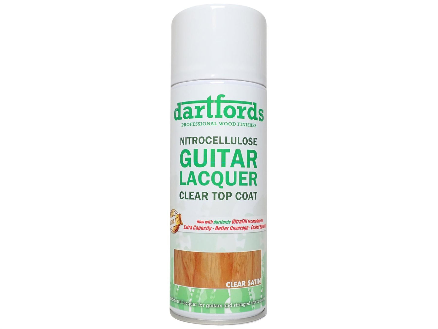 dartfords Satin Clear Nitrocellulose Guitar Lacquer - 400ml Aerosol