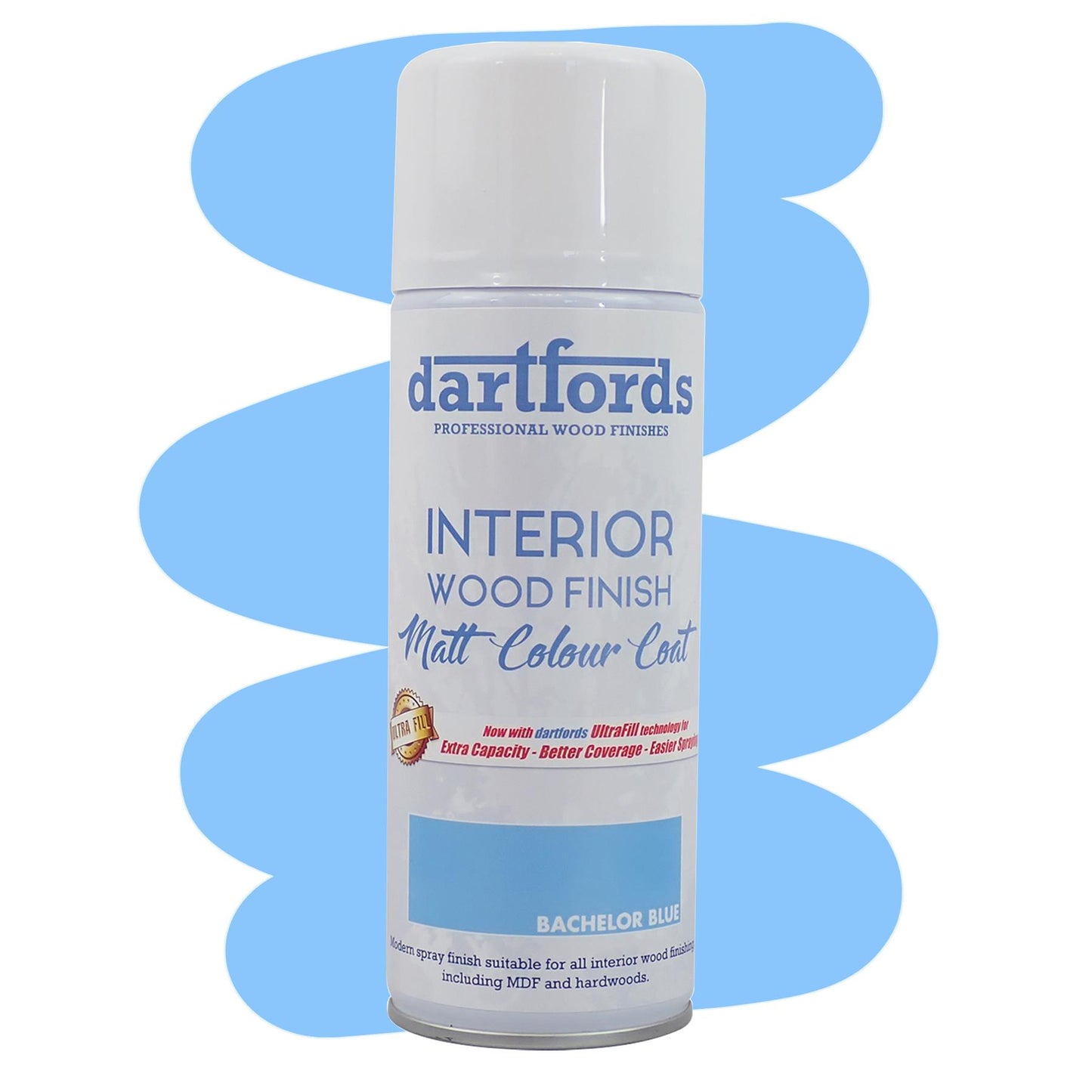 dartfords Country Bachelor Blue Matt Interior Wood Finish 400ml Aerosol