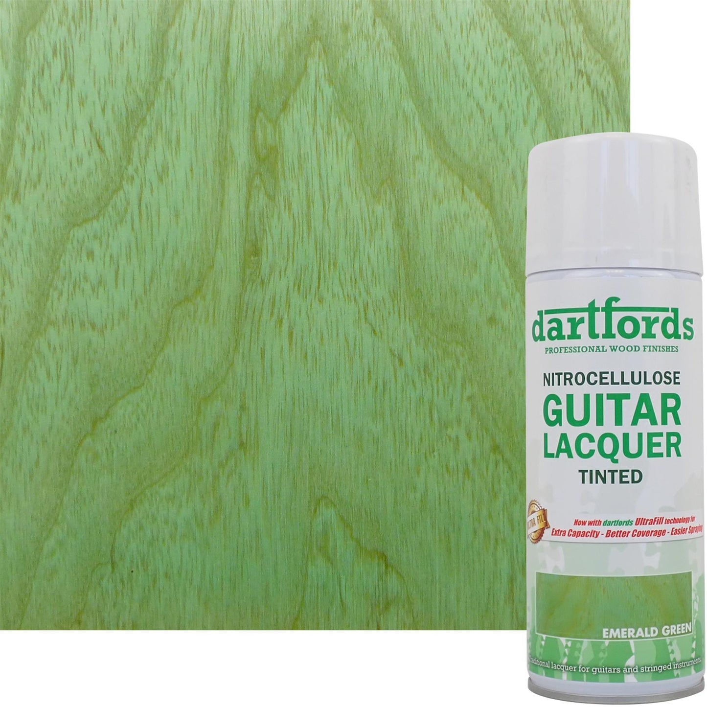 dartfords Emerald Green Nitrocellulose Guitar Lacquer - 400ml Aerosol