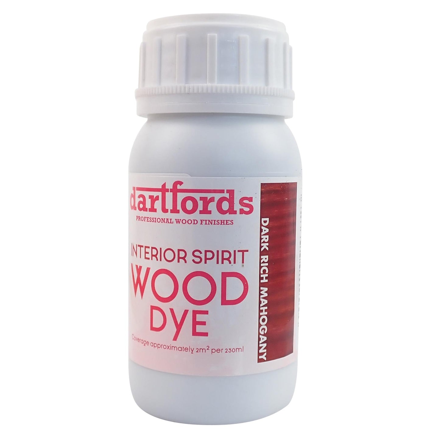 dartfords Dark Rich Mahogany Interior Spirit Based Wood Dye - 230ml Tin