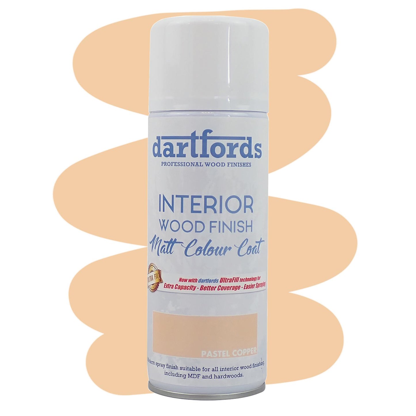 dartfords Country Pastel Copper Matt Interior Wood Finish 400ml Aerosol