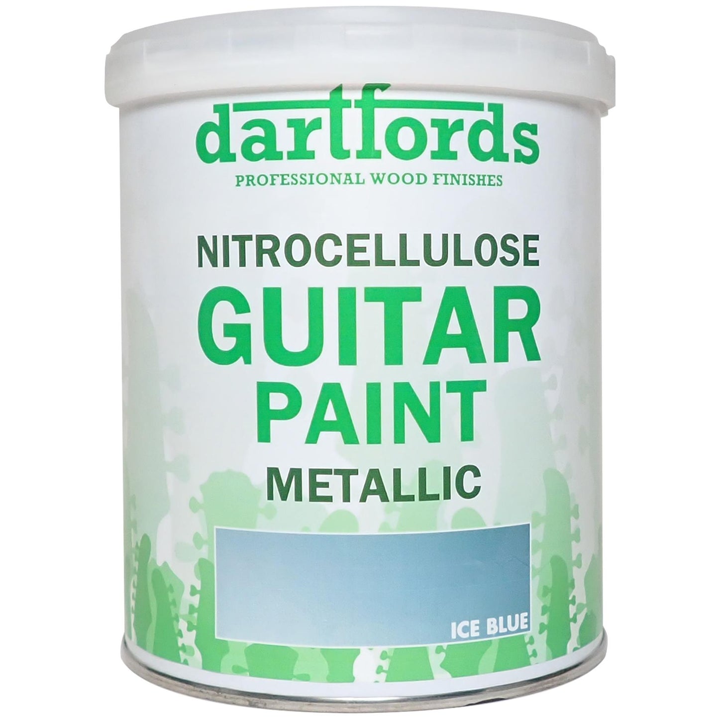 dartfords Ice Blue Metallic Nitrocellulose Guitar Paint - 1 litre Tin