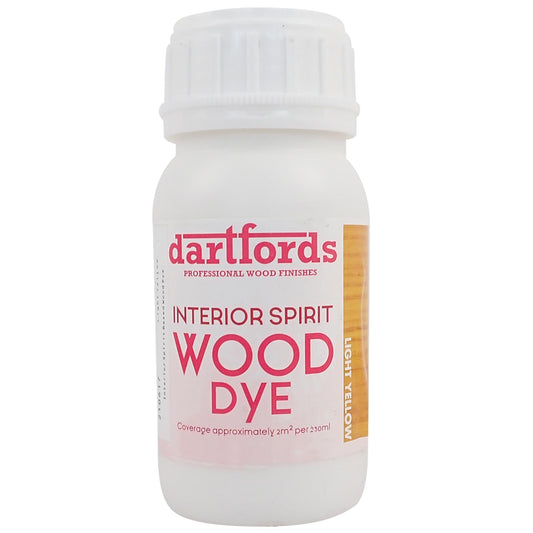 dartfords Light Yellow Interior Spirit Based Wood Dye - 230ml Tin