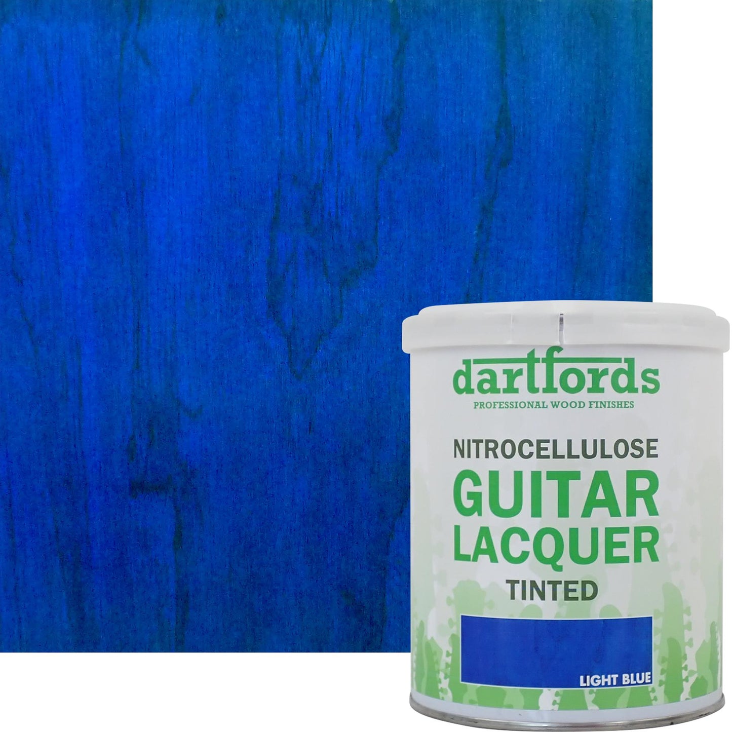 dartfords Light Blue Nitrocellulose Guitar Lacquer - 1 litre Tin