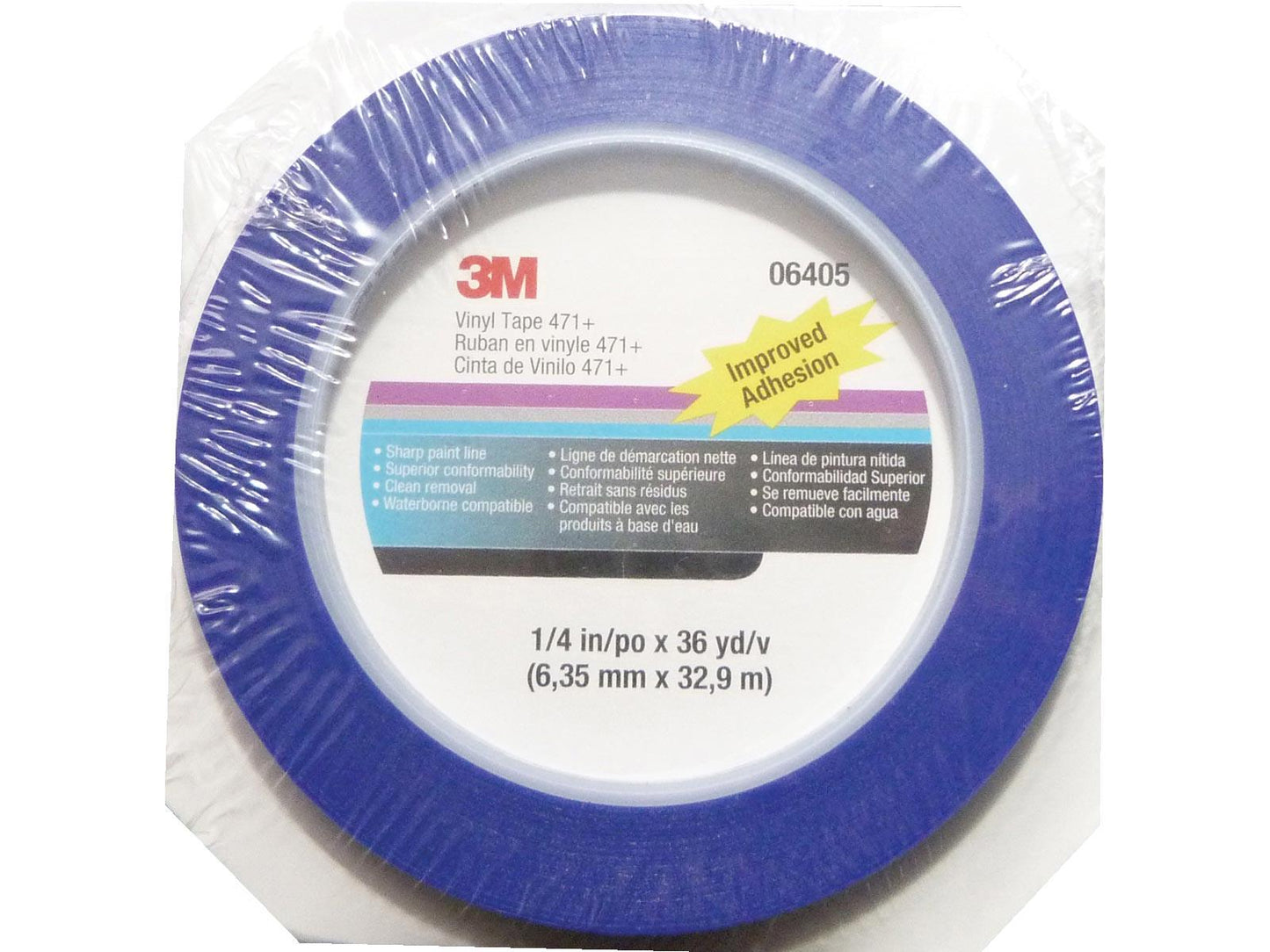 3M 6405 471 Fine Line Masking Tape - 55m x 6mm (180.4'x0.24")