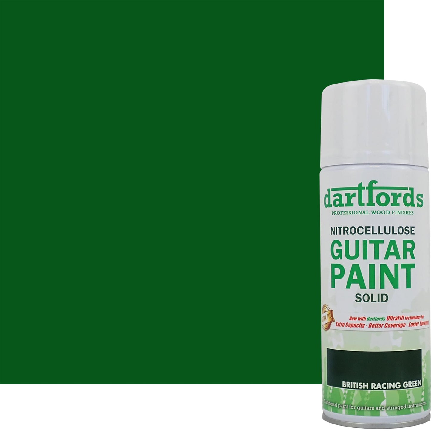 dartfords British Racing Green Nitrocellulose Guitar Paint - 400ml Aerosol