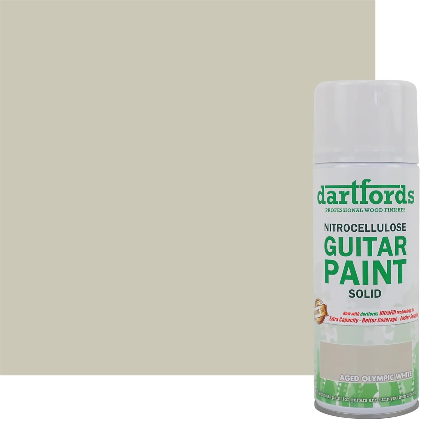 dartfords Aged Olympic White Nitrocellulose Guitar Paint - 400ml Aerosol